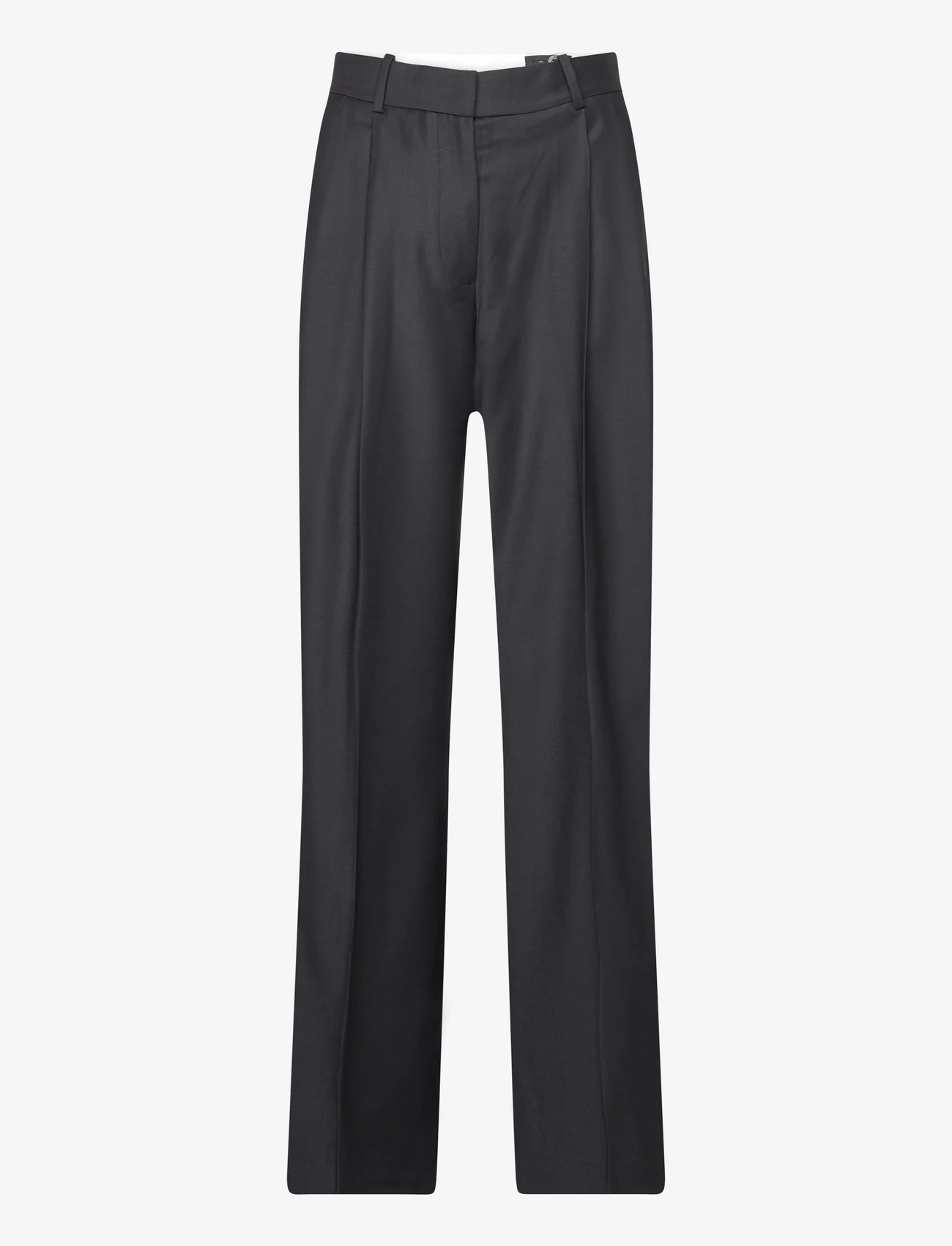 Tommy Hilfiger - WIDE LEG PLEATED WOOL PANT - formell - black - 0