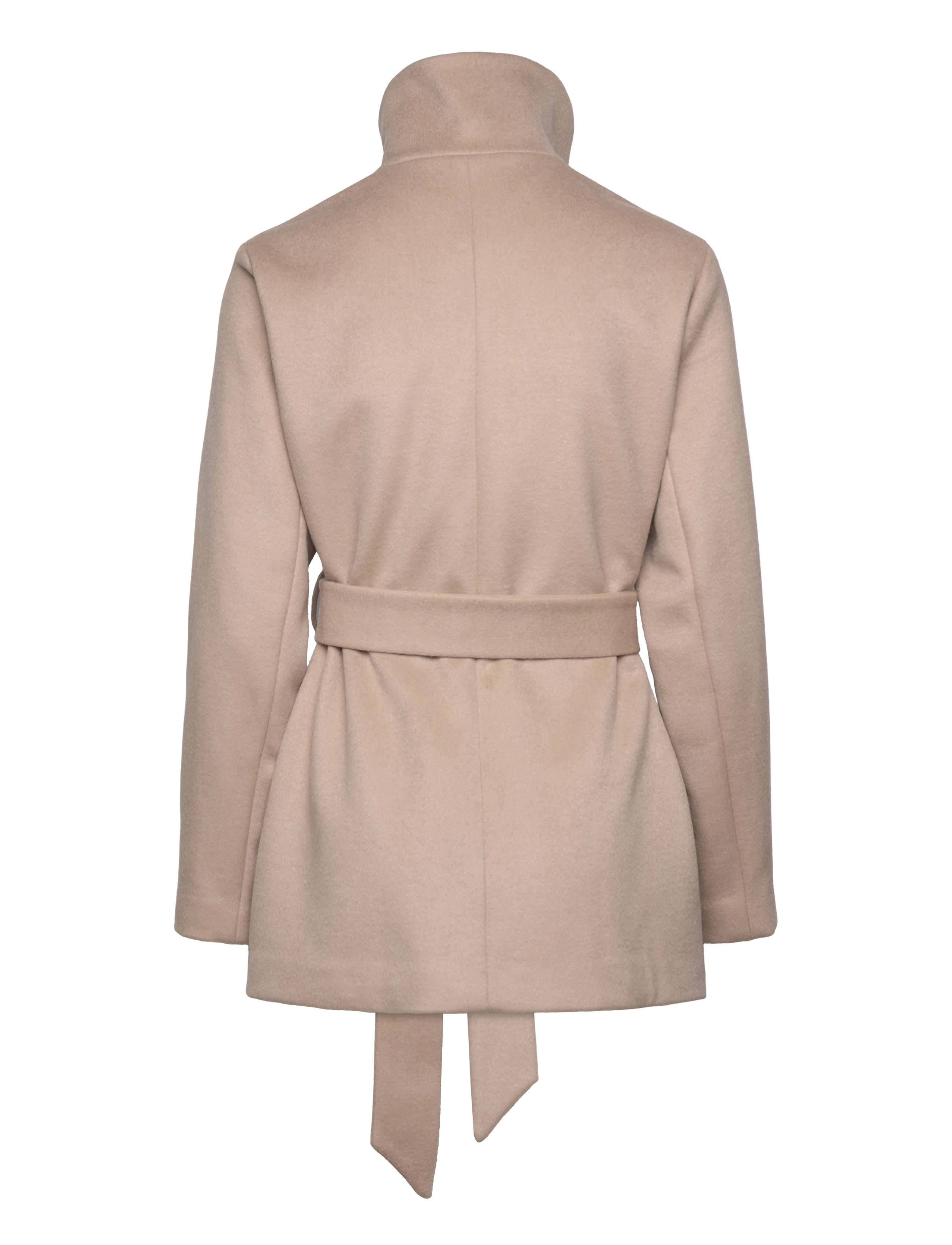 Tommy Hilfiger - WOOL BLEND DB BELTED FUNNEL JKT - merino beige - 2