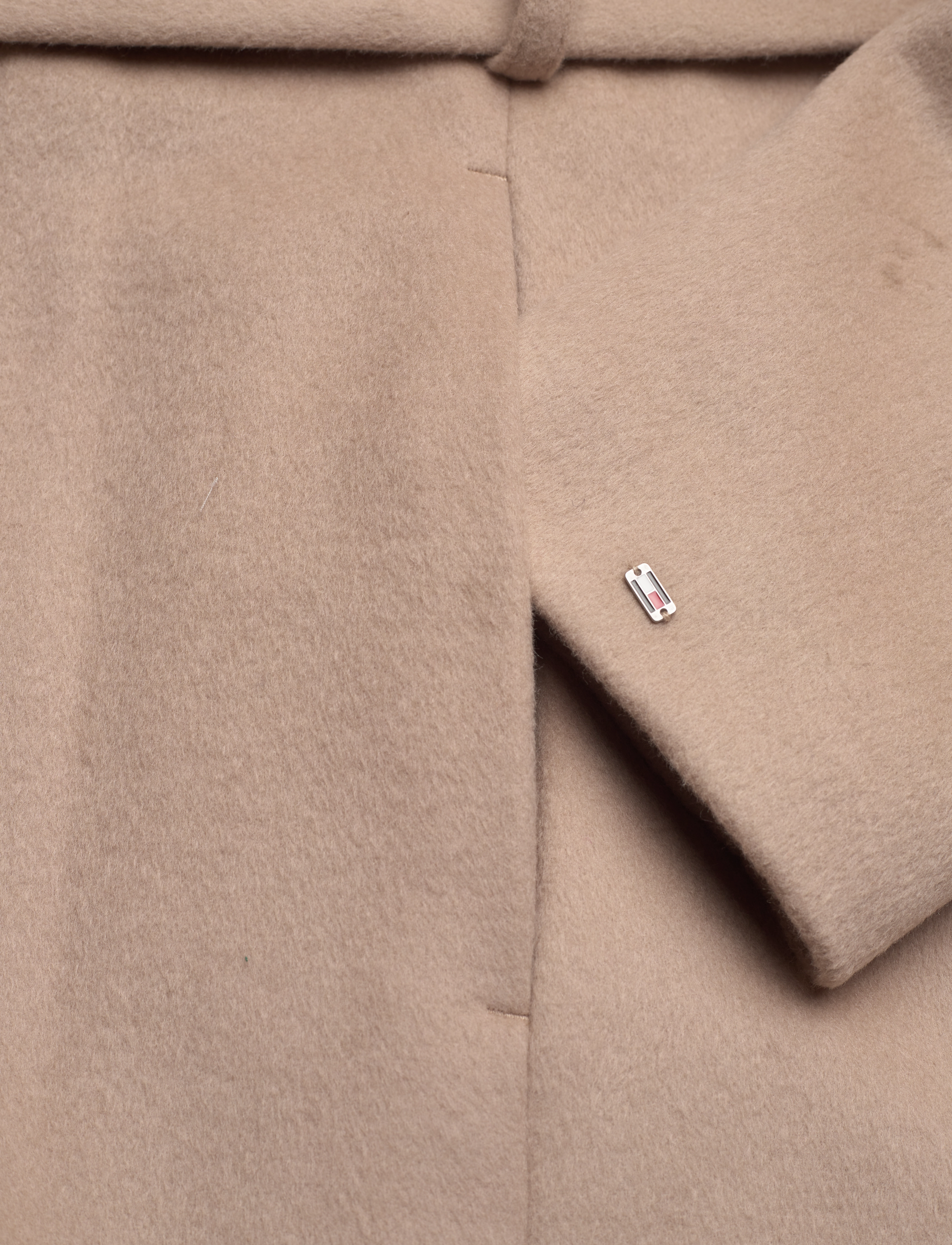 Tommy Hilfiger - WOOL BLEND DB BELTED FUNNEL JKT - merino beige - 5