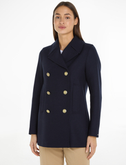 Tommy Hilfiger - WOOL BLEND PREP CLASSIC PEACOAT - Žieminiai paltai - desert sky - 2