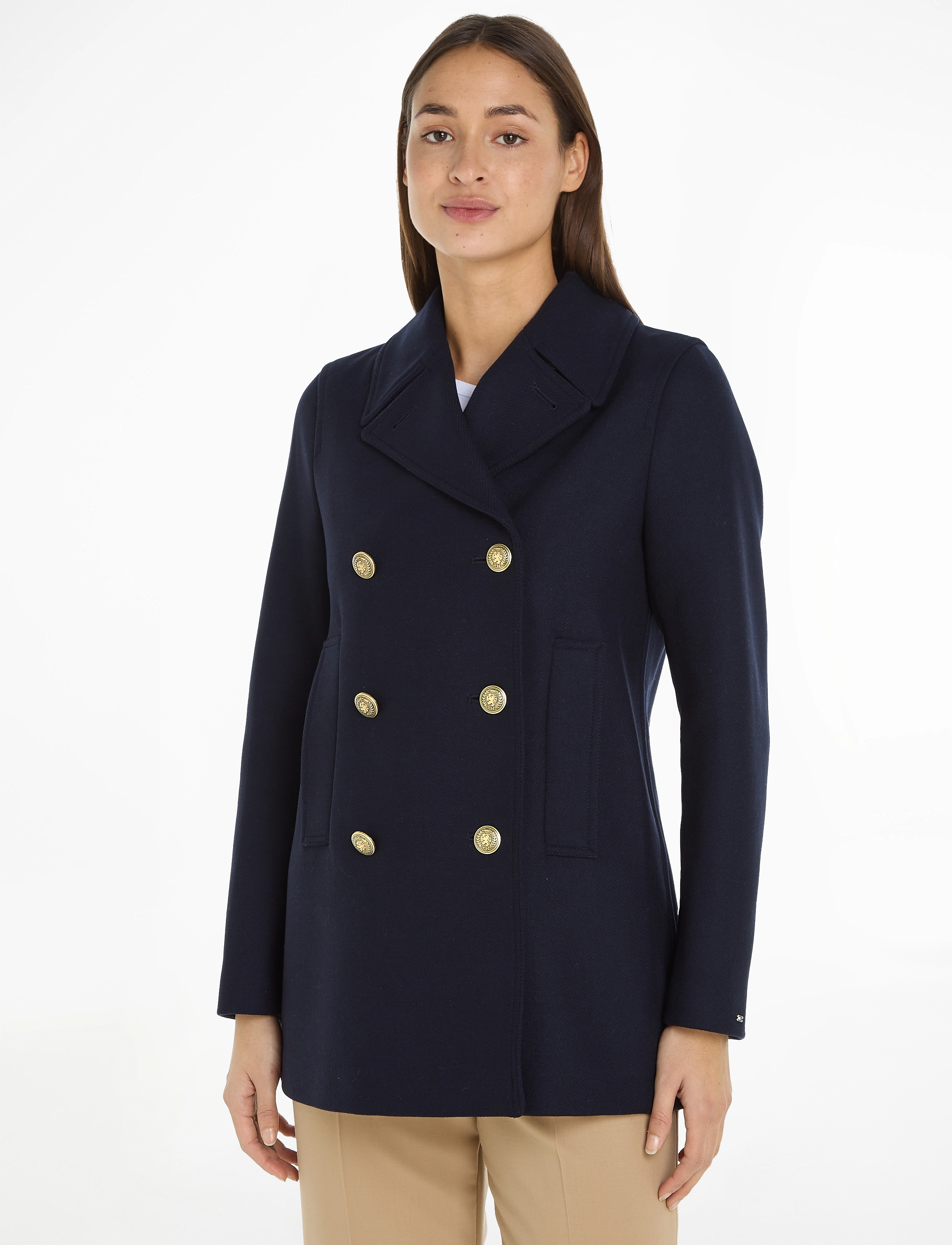 Tommy Hilfiger - WOOL BLEND PREP CLASSIC PEACOAT - desert sky - 2
