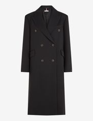 Tommy Hilfiger - VISCOSE BLEND DB LONG COAT - winter coats - black - 0