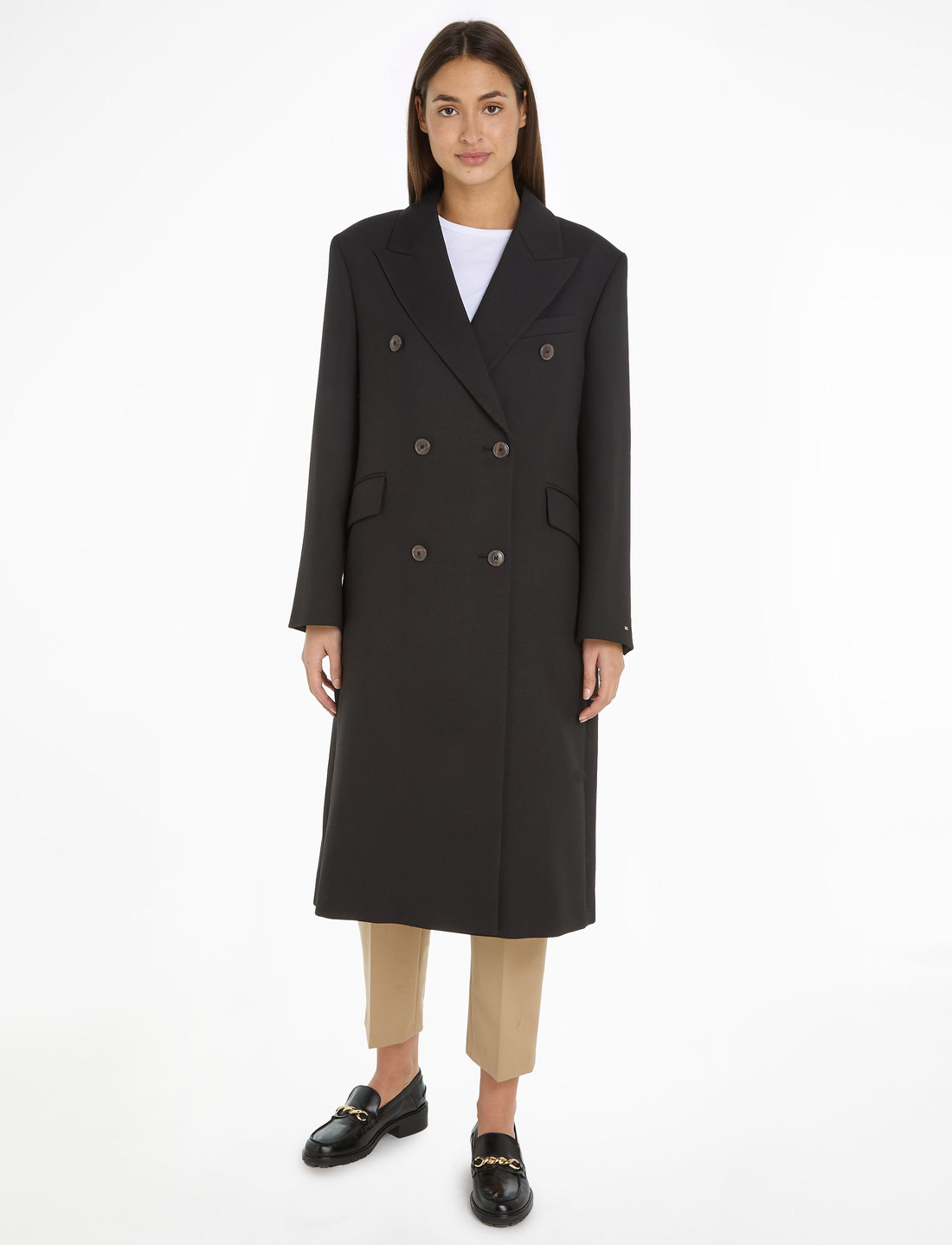 Belle long blend coat tommy hilfiger outlet