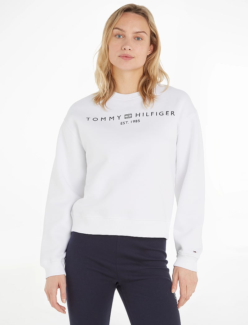Tommy Hilfiger - MDRN REG CORP LOGO C-NK SWTSHRT - dressipluusid - th optic white - 0