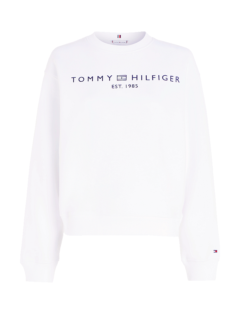 Tommy Hilfiger - MDRN REG CORP LOGO C-NK SWTSHRT - dressipluusid - th optic white - 3