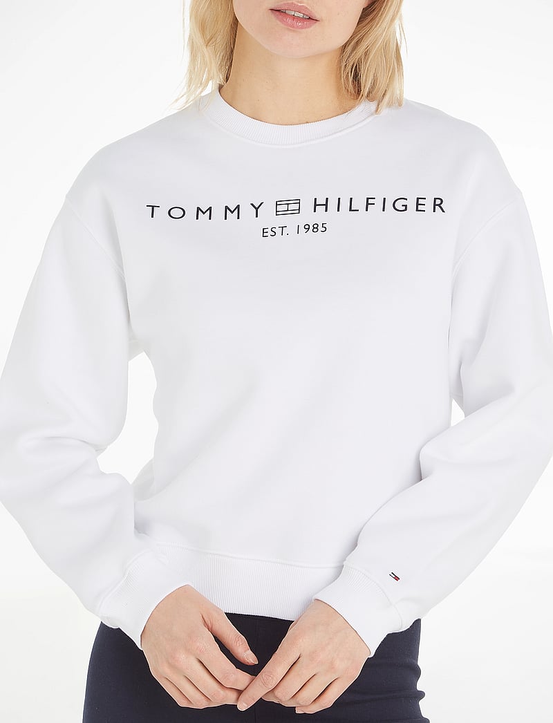 Tommy Hilfiger - MDRN REG CORP LOGO C-NK SWTSHRT - dressipluusid - th optic white - 4