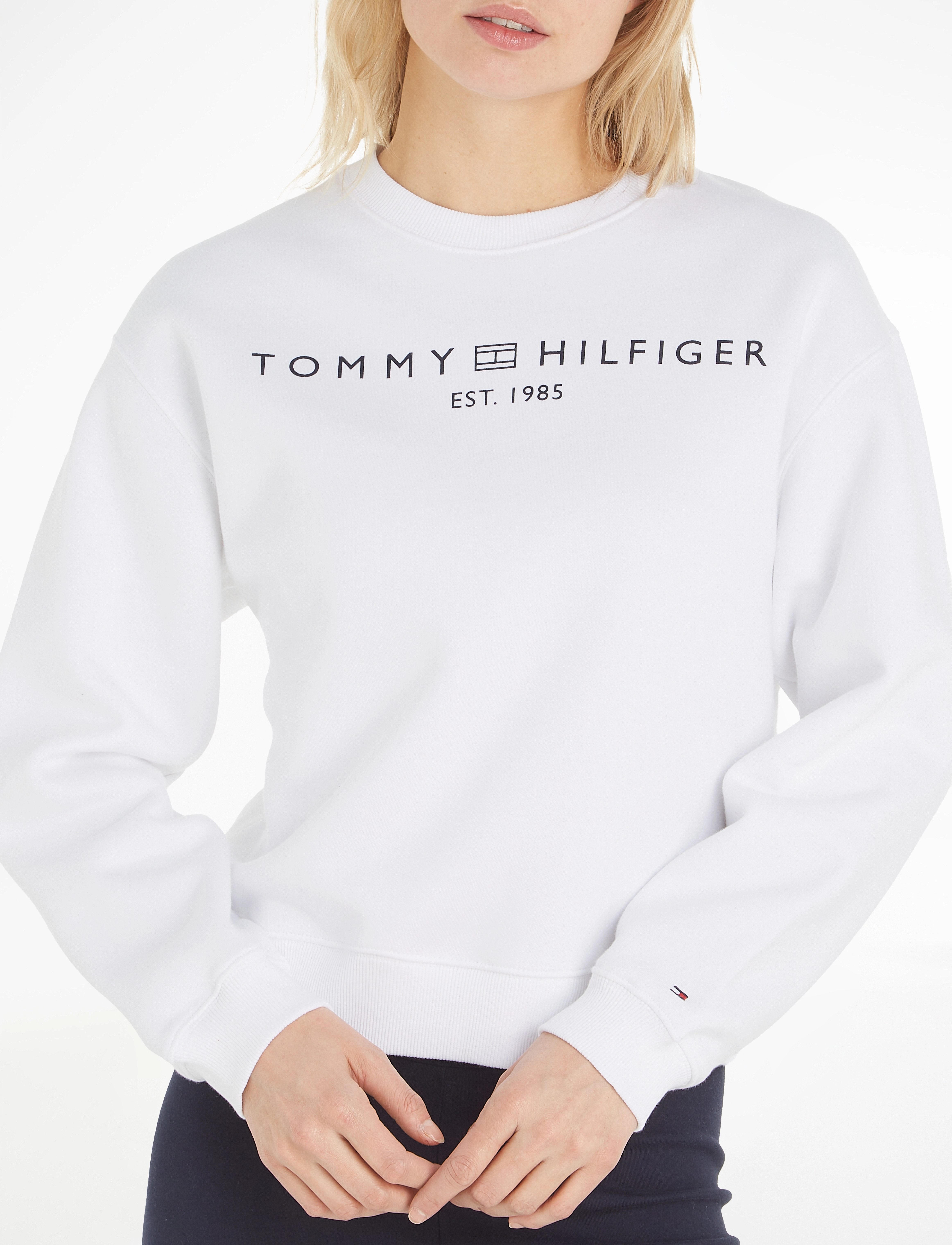 Tommy Hilfiger - MDRN REG CORP LOGO C-NK SWTSHRT - hverdags stil - th optic white - 4