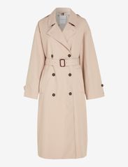 COTTON RELAXED TRENCH - MERINO BEIGE