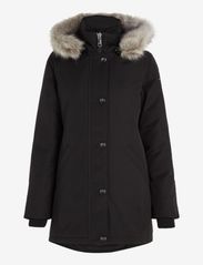 PADDED PARKA WITH FUR - BLACK