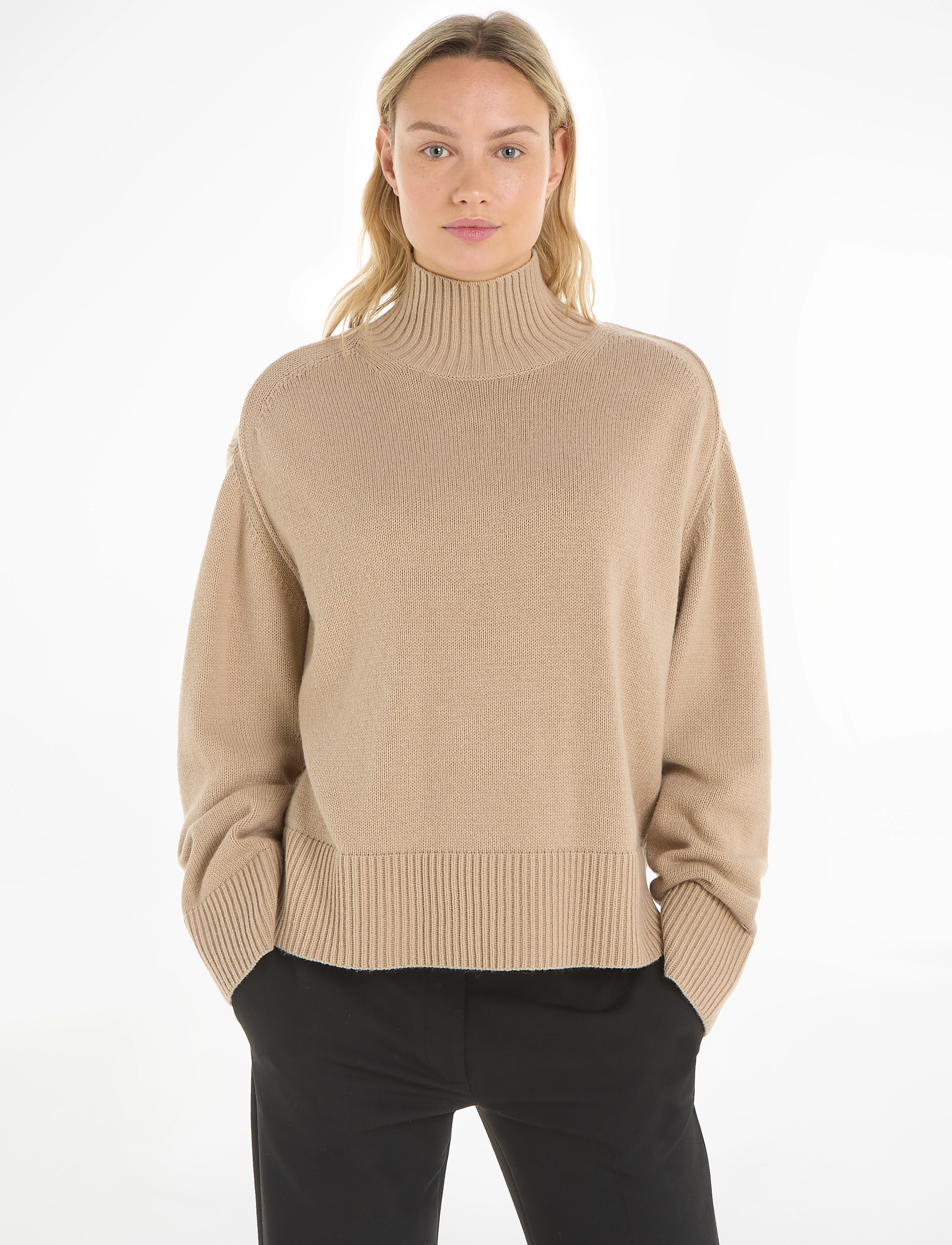 Tommy Hilfiger - WOOL BLEND MOCK-NK SWEATER - merino - 2