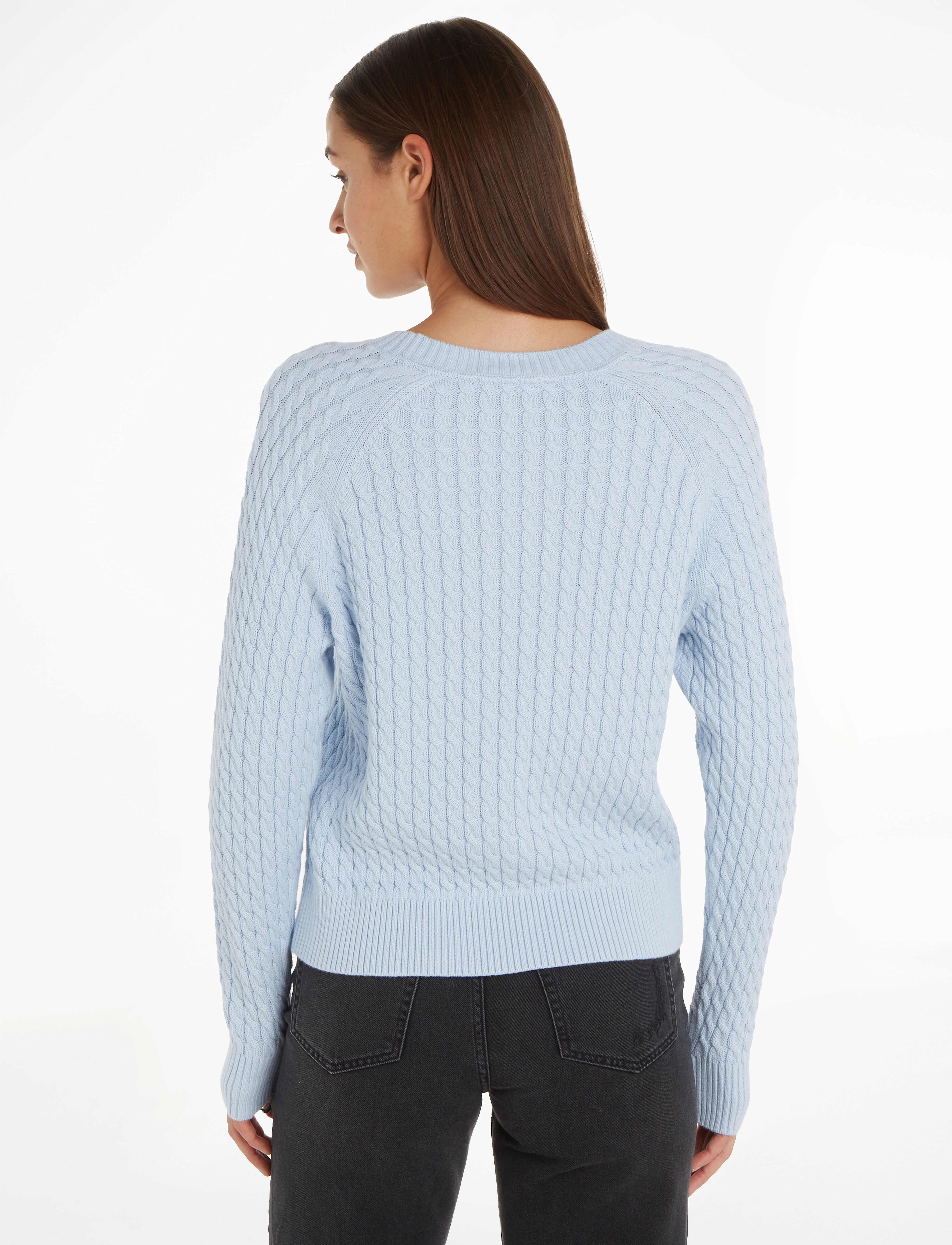 Tommy Hilfiger - CO MINI CABLE C-NECK SWEATER - breezy blue - 3