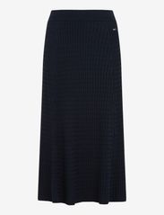 Tommy Hilfiger - MICRO CABLE FLARED SKIRT - midi skirts - desert sky - 0