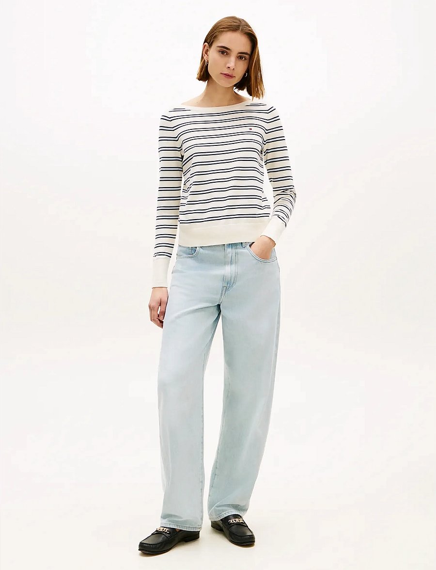 Tommy Hilfiger - CO JERSEY FINE GG BOAT-NK LS SWT - pullover - calico dark n navy blue stp - 3