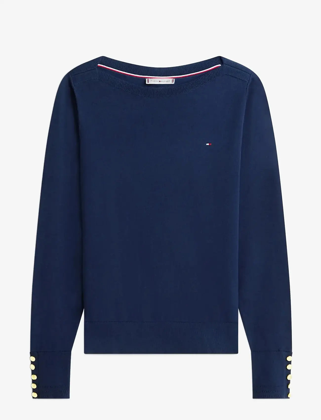 Tommy Hilfiger - CO JERSEY FINE GG BOAT-NK LS SWT - jumpers - dark night navy - 1