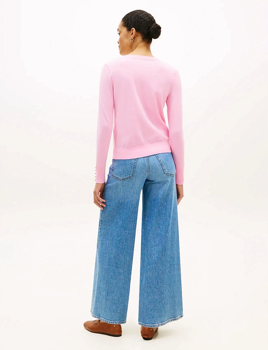 Tommy Hilfiger - CO JERSEY STITCH LS BOAT-NK SWT - striktrøjer - rose petal - 2