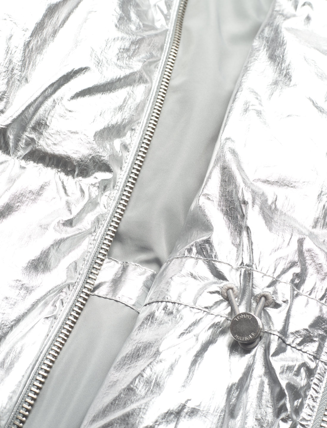 Tommy hilfiger sales silver jacket women's