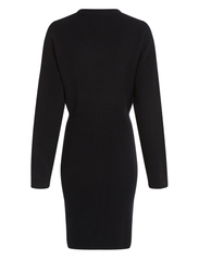 Tommy Hilfiger - SMD WOOL CASH WAISTED DRESS - strikkede kjoler - black - 4