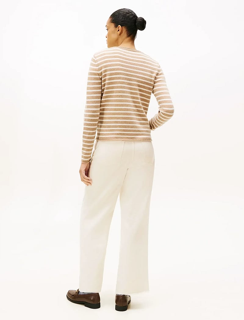 Tommy Hilfiger - SOFT WOOL C-NK LS SWEATER - sviitrid - safari canvas htr ivory petal stp - 3