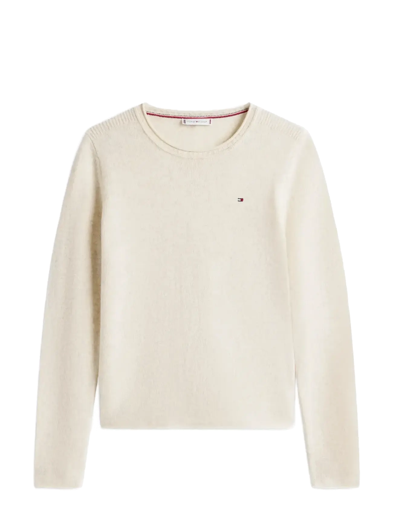 Tommy Hilfiger SOFT WOOL C-NK LS SWEATER - Pullover - HEATHER OATMILK / cream