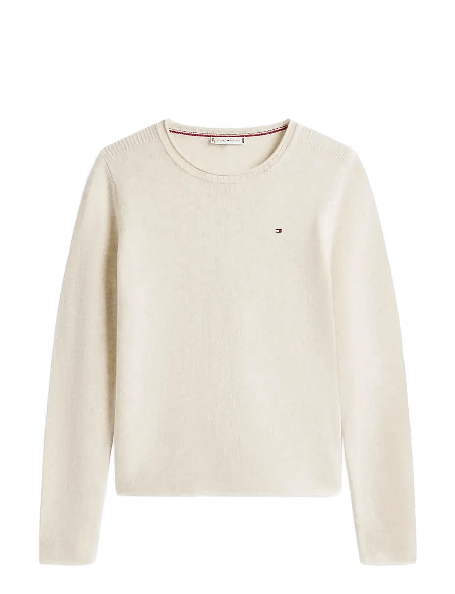 Tommy Hilfiger - SOFT WOOL C-NK LS SWEATER - swetry - heather oatmilk - 1