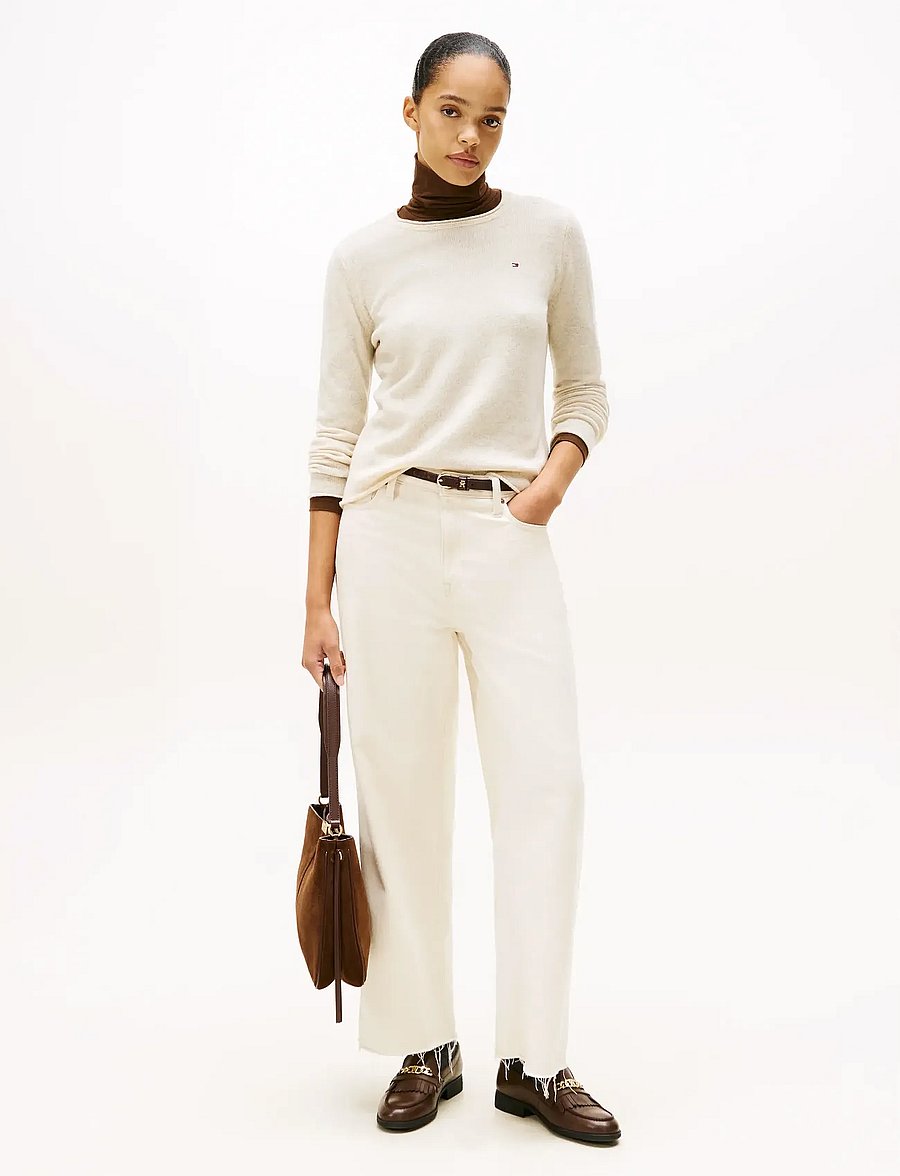 Tommy Hilfiger - SOFT WOOL C-NK LS SWEATER - swetry - heather oatmilk - 2