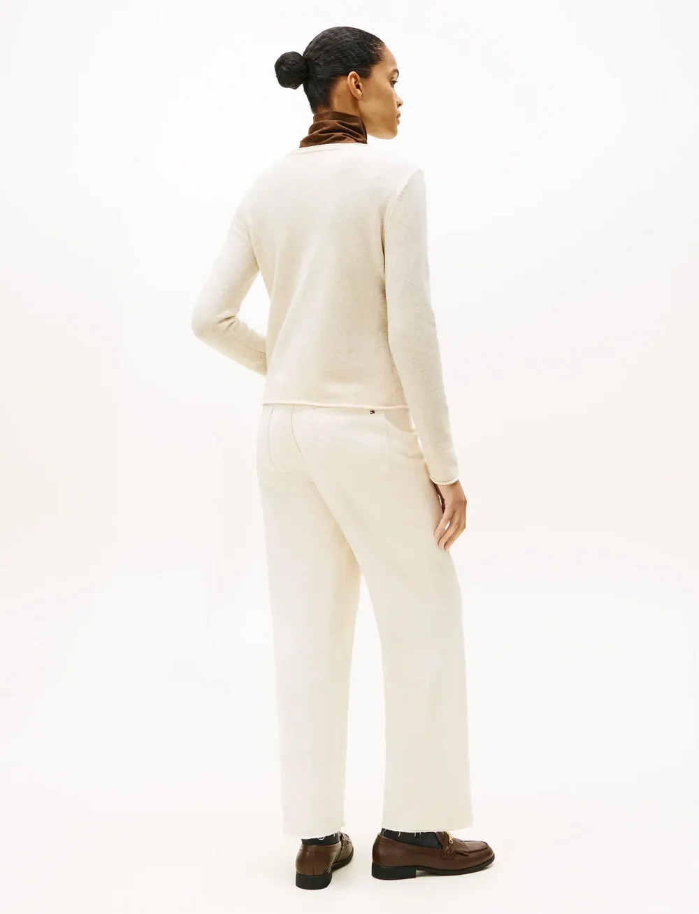 Tommy Hilfiger - SOFT WOOL C-NK LS SWEATER - striktrøjer - heather oatmilk - 3