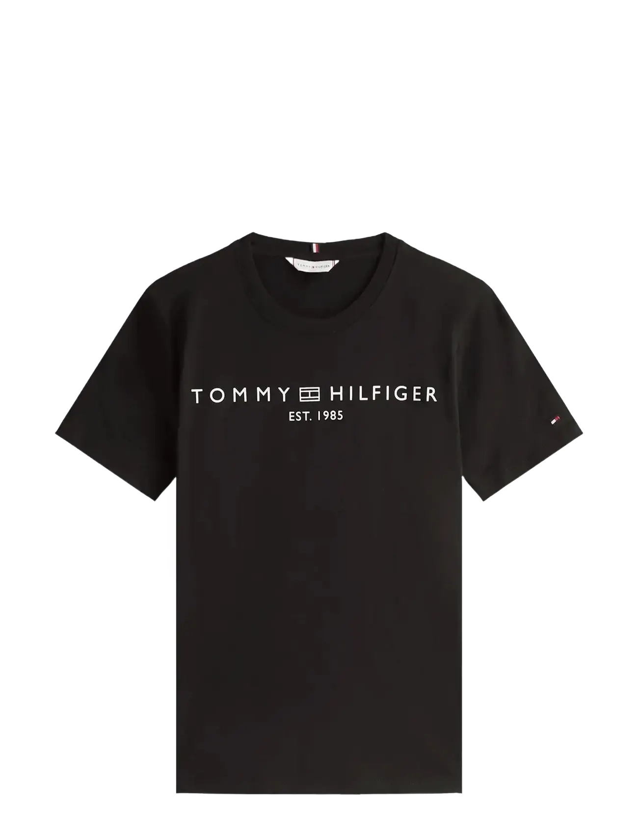 Tommy Hilfiger - CORP LOGO BOXY C-NK S/S T-SHIRT - t-shirts - black - 1