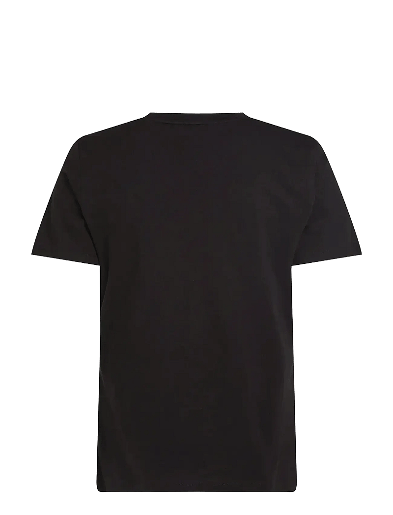 Tommy Hilfiger - REG CORP LOGO C-NK SS - t-shirts - black - 2