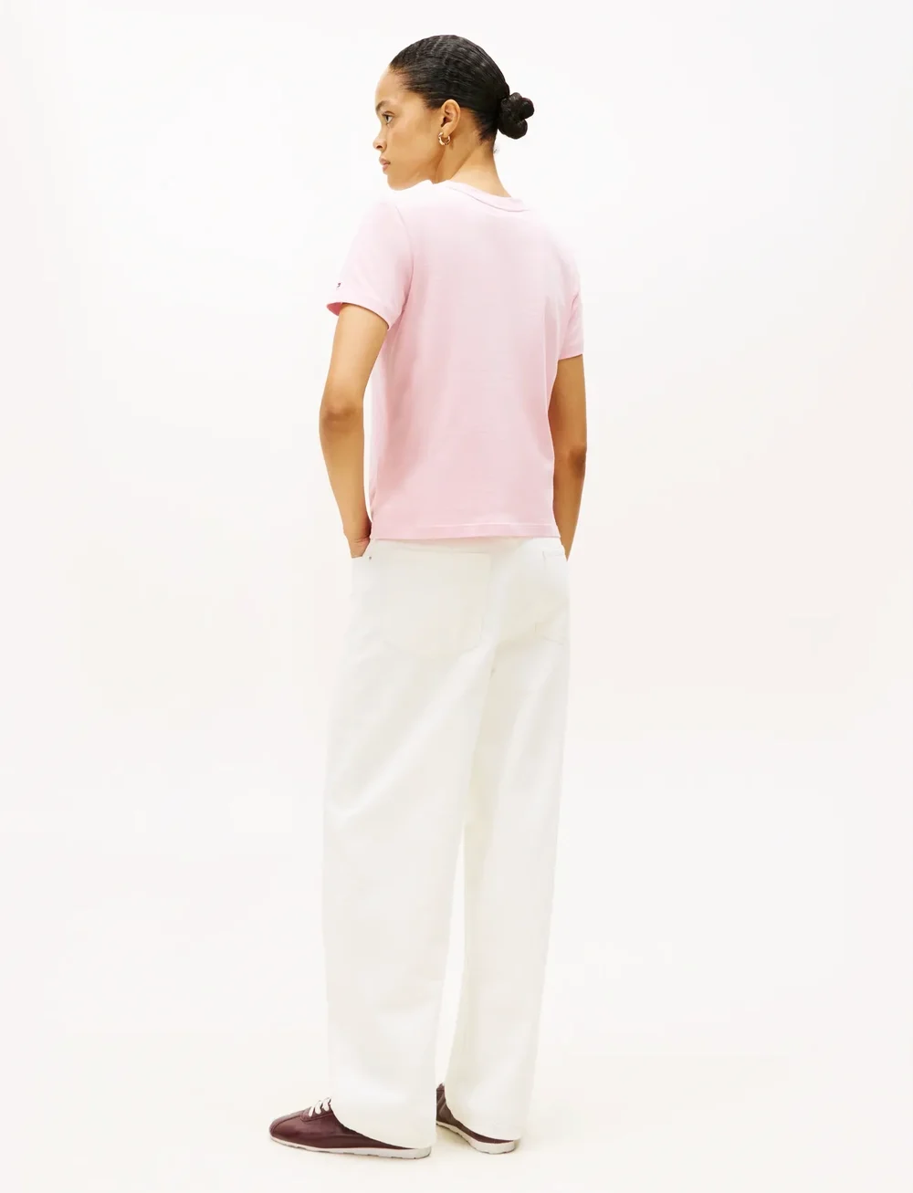 Tommy Hilfiger - REG CORP LOGO C-NK SS - t-shirts - bonita pink - 2