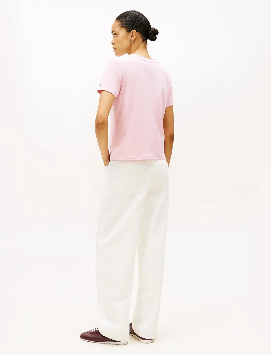 Tommy Hilfiger - CORP LOGO BOXY C-NK S/S T-SHIRT - t-paidat - bonita pink - 2