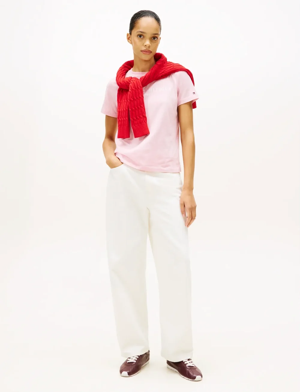 Tommy Hilfiger - REG CORP LOGO C-NK SS - t-shirts - bonita pink - 3