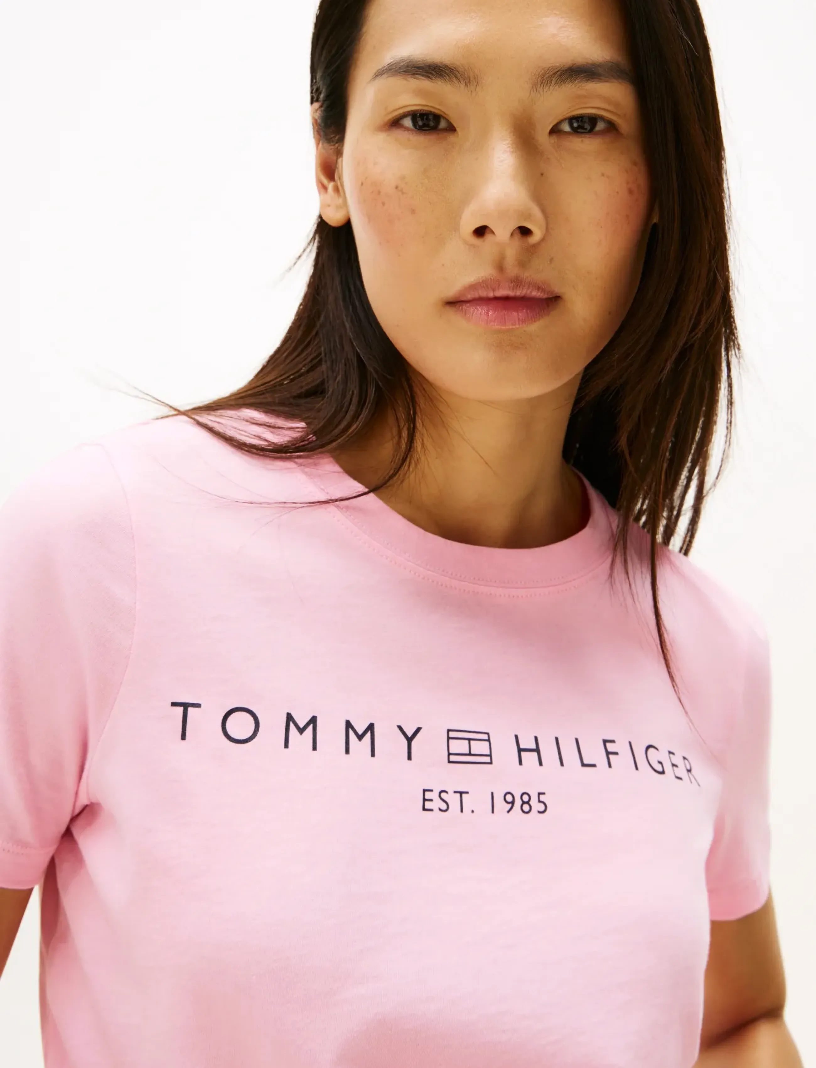 Tommy Hilfiger - REG CORP LOGO C-NK SS - t-shirts - classic pink - 5