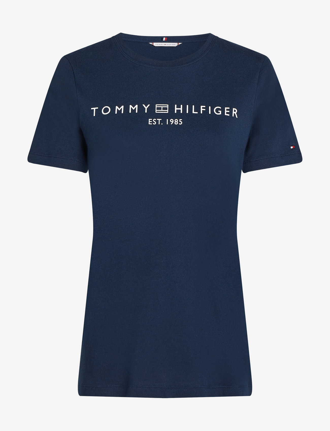 Tommy Hilfiger - REG CORP LOGO C-NK SS - t-shirts - dark blue - 1