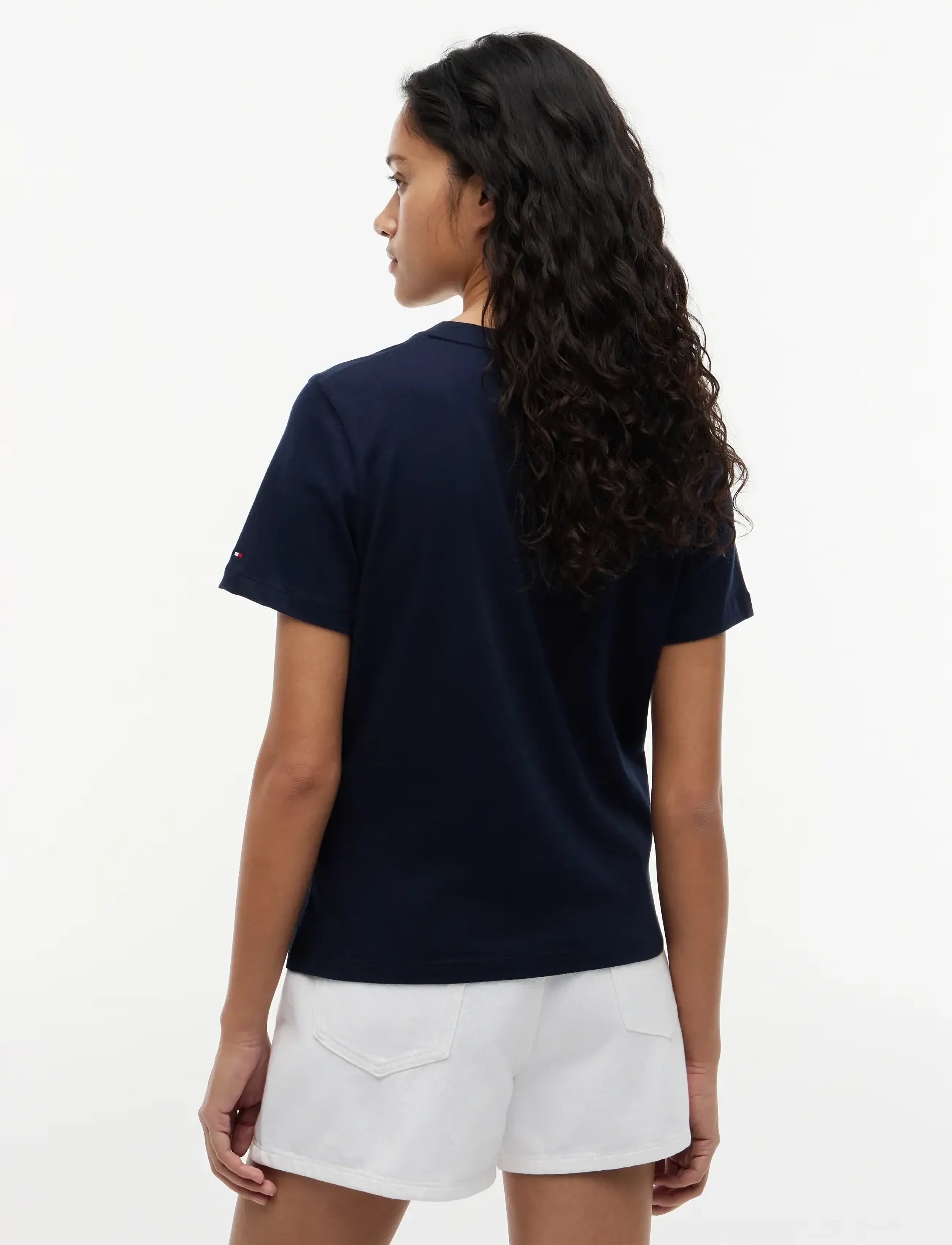 Tommy Hilfiger - REG CORP LOGO C-NK SS - t-shirts - dark blue - 3