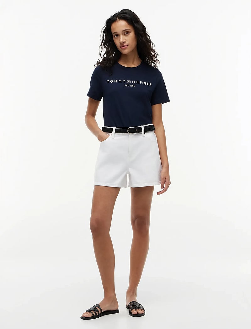 Tommy Hilfiger - REG CORP LOGO C-NK SS - t-paidat - dark blue - 5