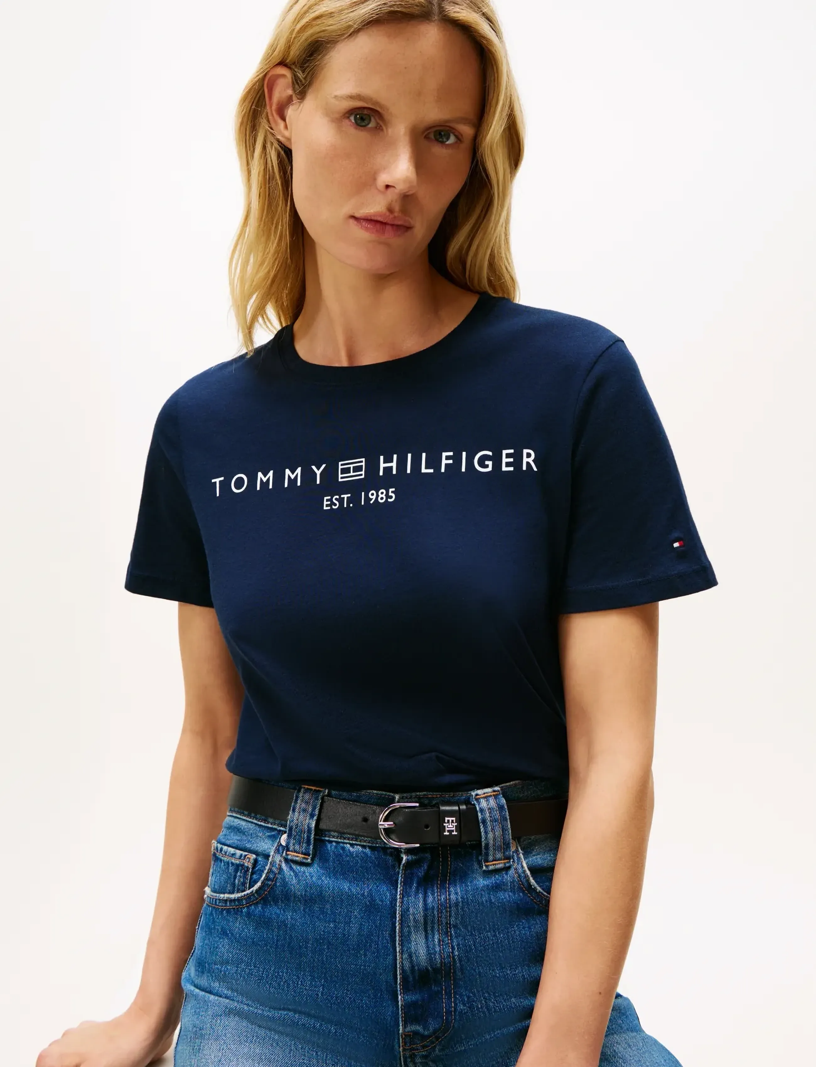 TOMMY HILFIGER Reg Corp Logo C-Nk Ss blusar dam – bild 7