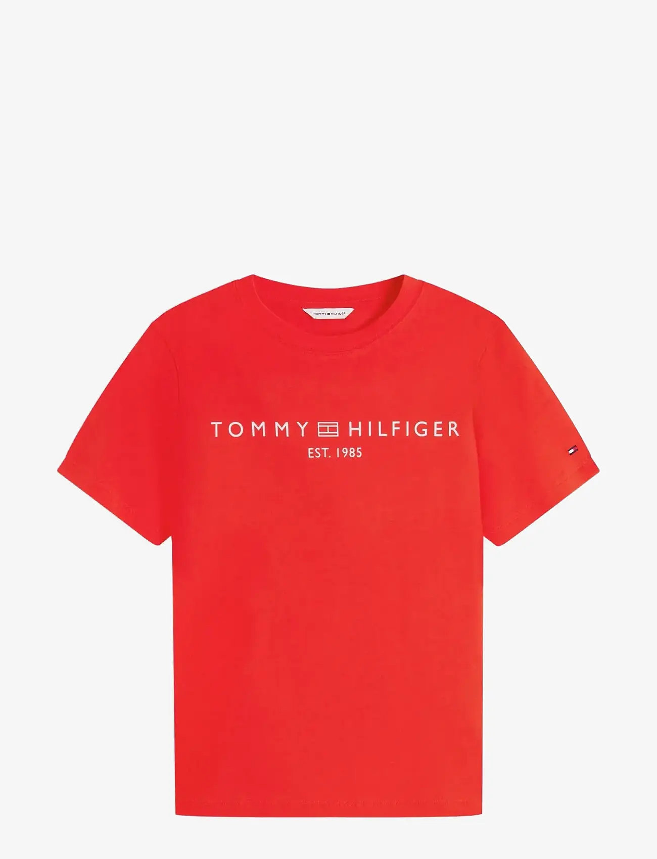 Tommy Hilfiger - REG CORP LOGO C-NK SS - t-shirts - fire red - 1