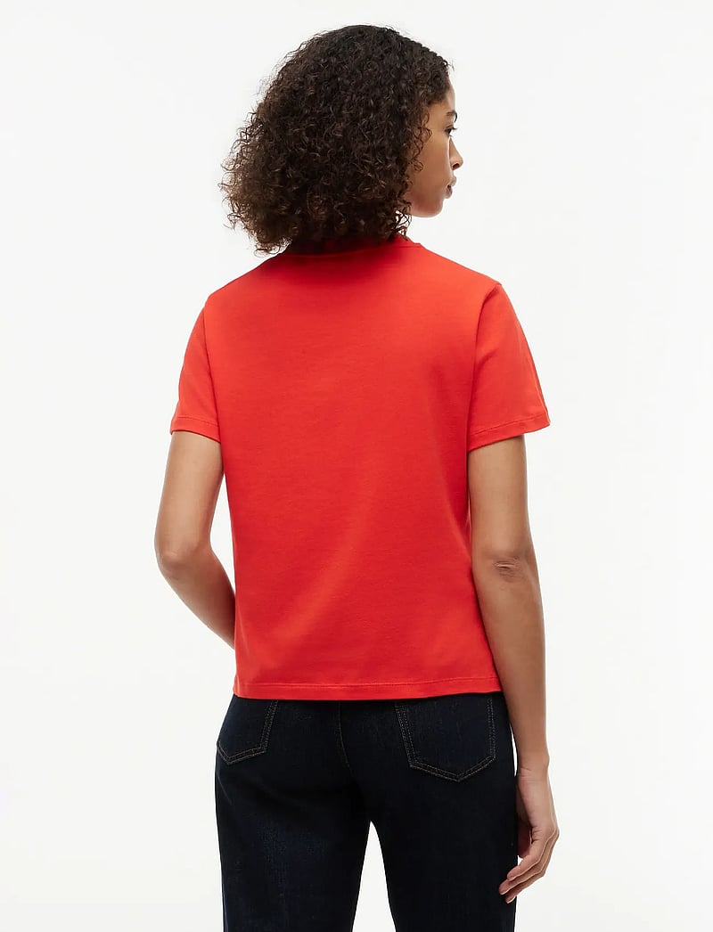 Tommy Hilfiger - REG CORP LOGO C-NK SS - t-shirts - fire red - 2