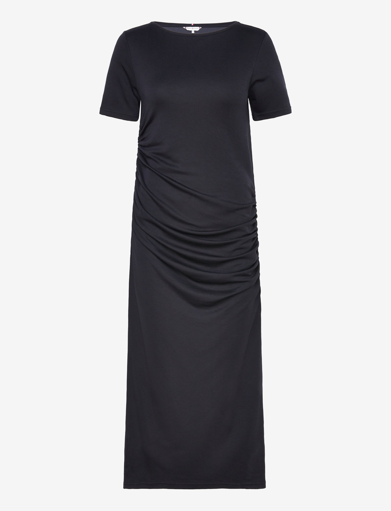 black after 5 dresses Elegant Black Evening Dress Column Satin A-line Strapless Beading Pleated Prom Dresses