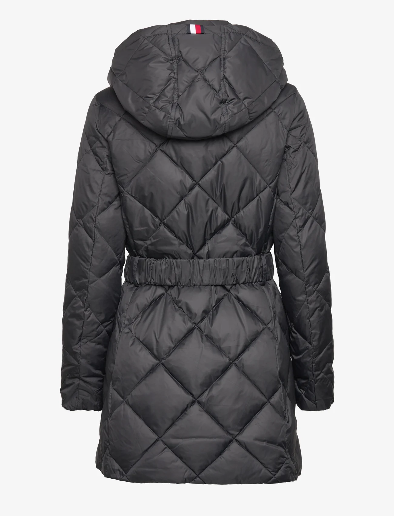 Tommy Hilfiger - ELEVATED BELTED QUILTED COAT - winter jacket - black - 1