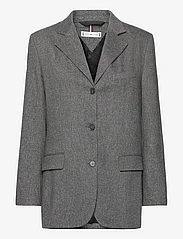 Tommy Hilfiger - RELAXED NEPPY WOOL SB BLAZER - juhlamuotia outlet-hintaan - med heather grey - 0