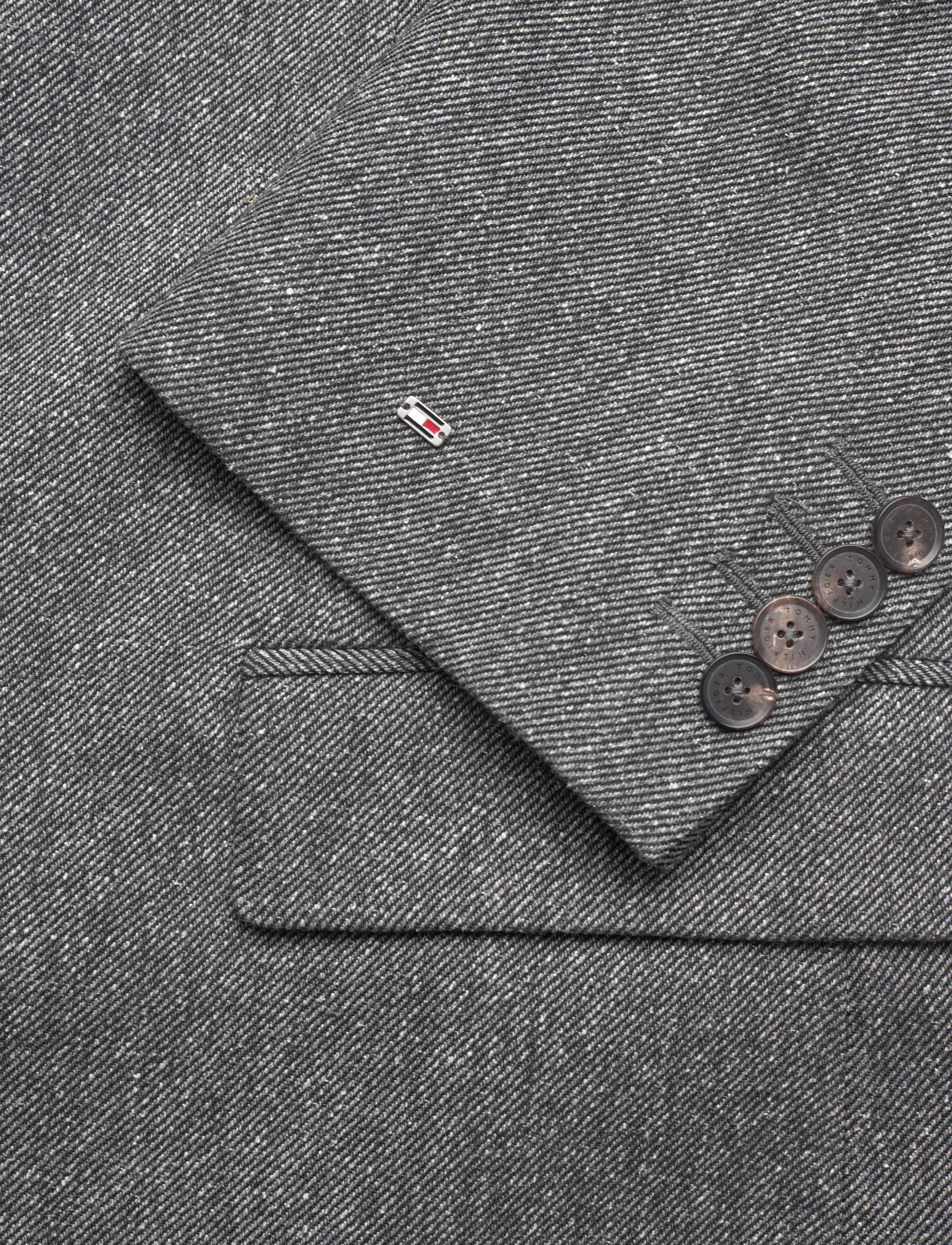 Tommy Hilfiger - RELAXED NEPPY WOOL SB BLAZER - med heather grey - 3