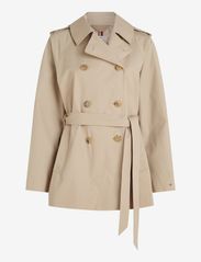 Tommy Hilfiger - COTTON SHORT TRENCH - trench coats - beige - 0