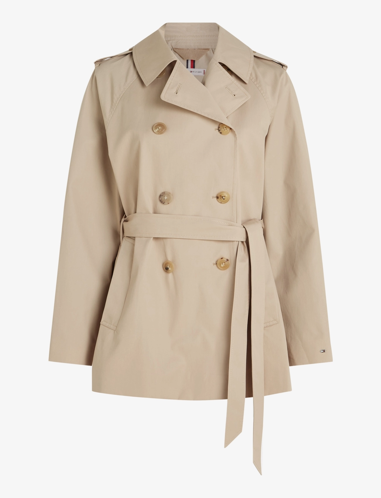 Tommy Hilfiger - COTTON SHORT TRENCH - beige - 1