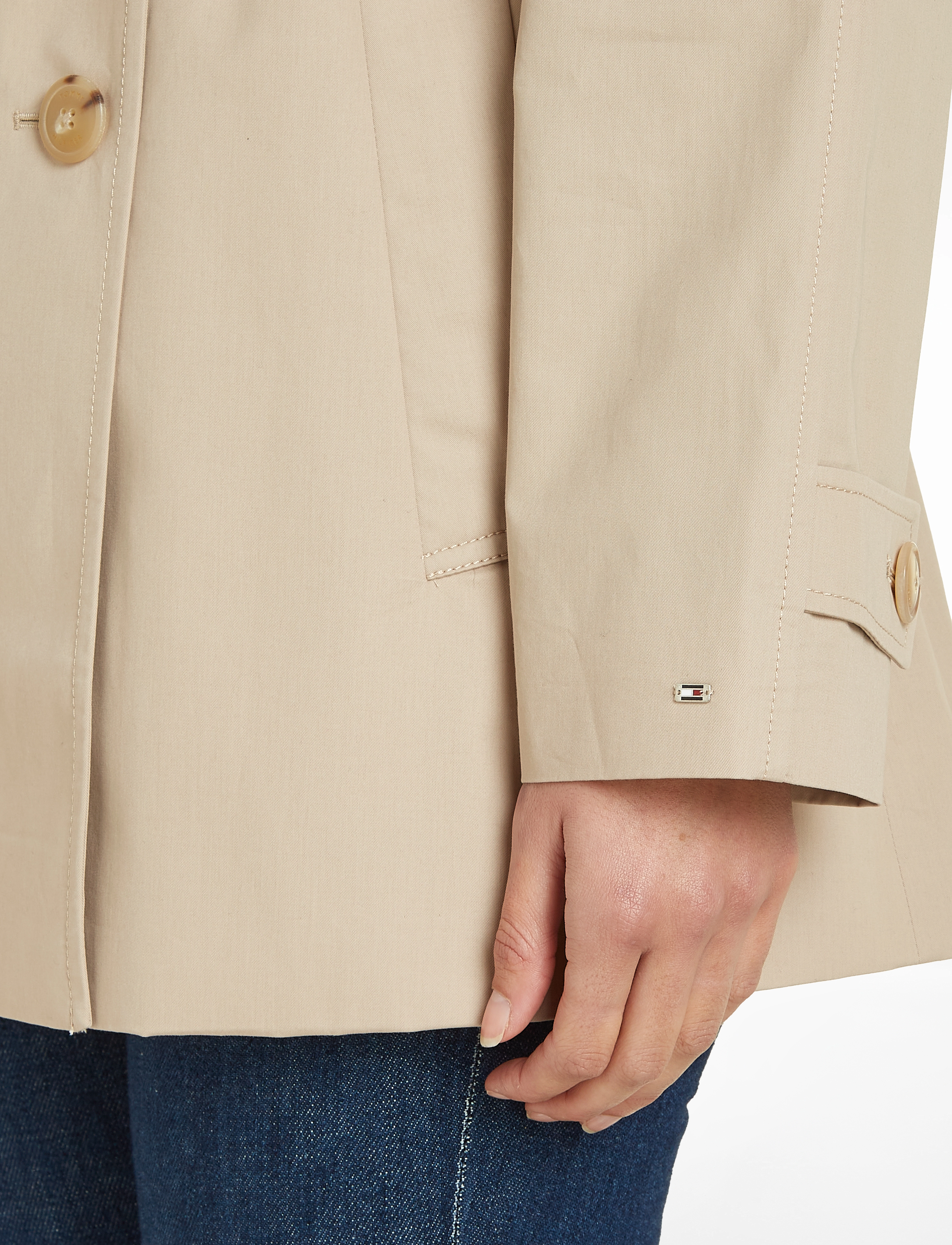 Tommy Hilfiger - COTTON SHORT TRENCH - beige - 3
