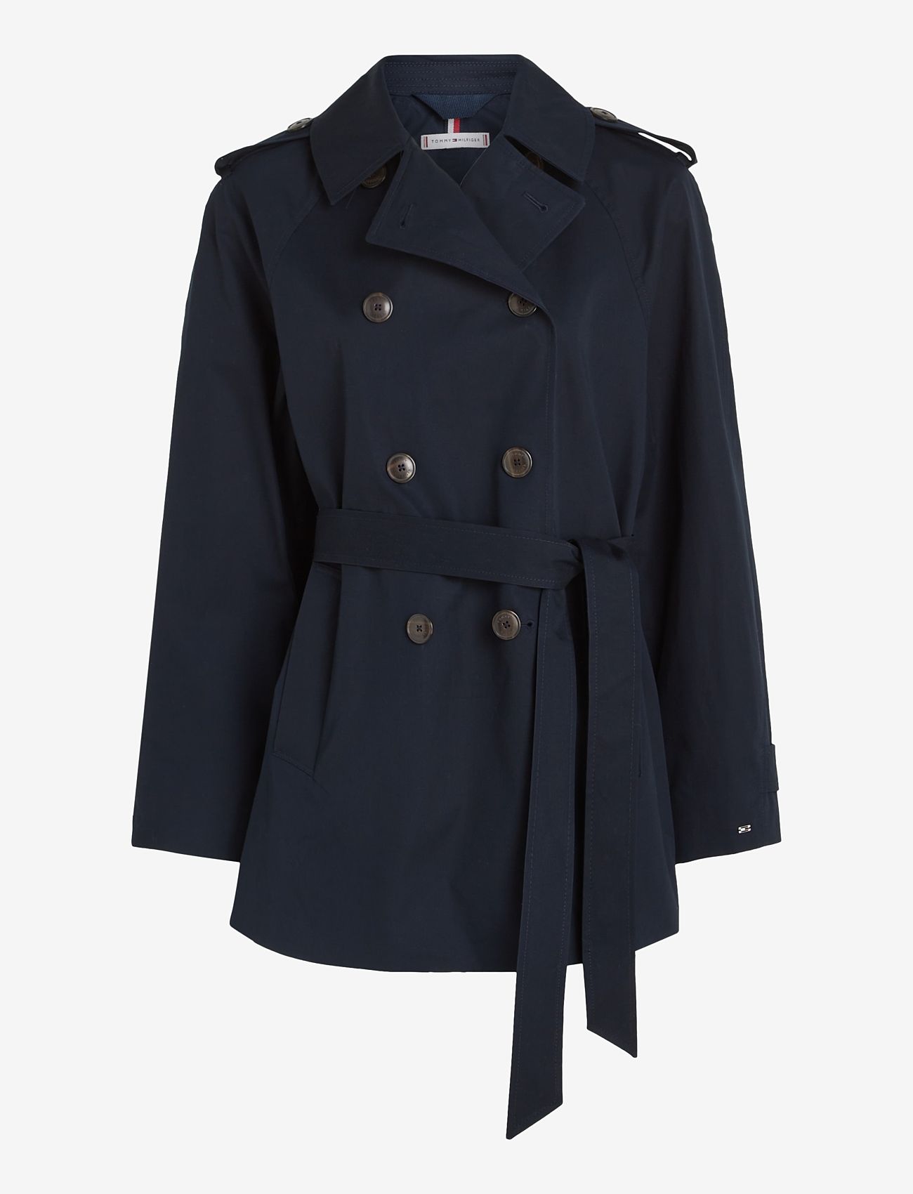 Tommy Hilfiger - COTTON SHORT TRENCH - trench coats - desert sky - 0