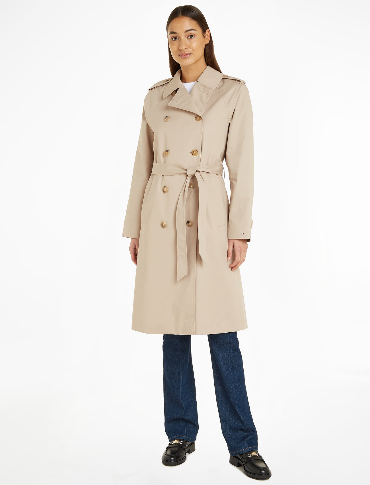 Tommy Hilfiger - COTTON CLASSIC TRENCH - spring coats - beige - 0