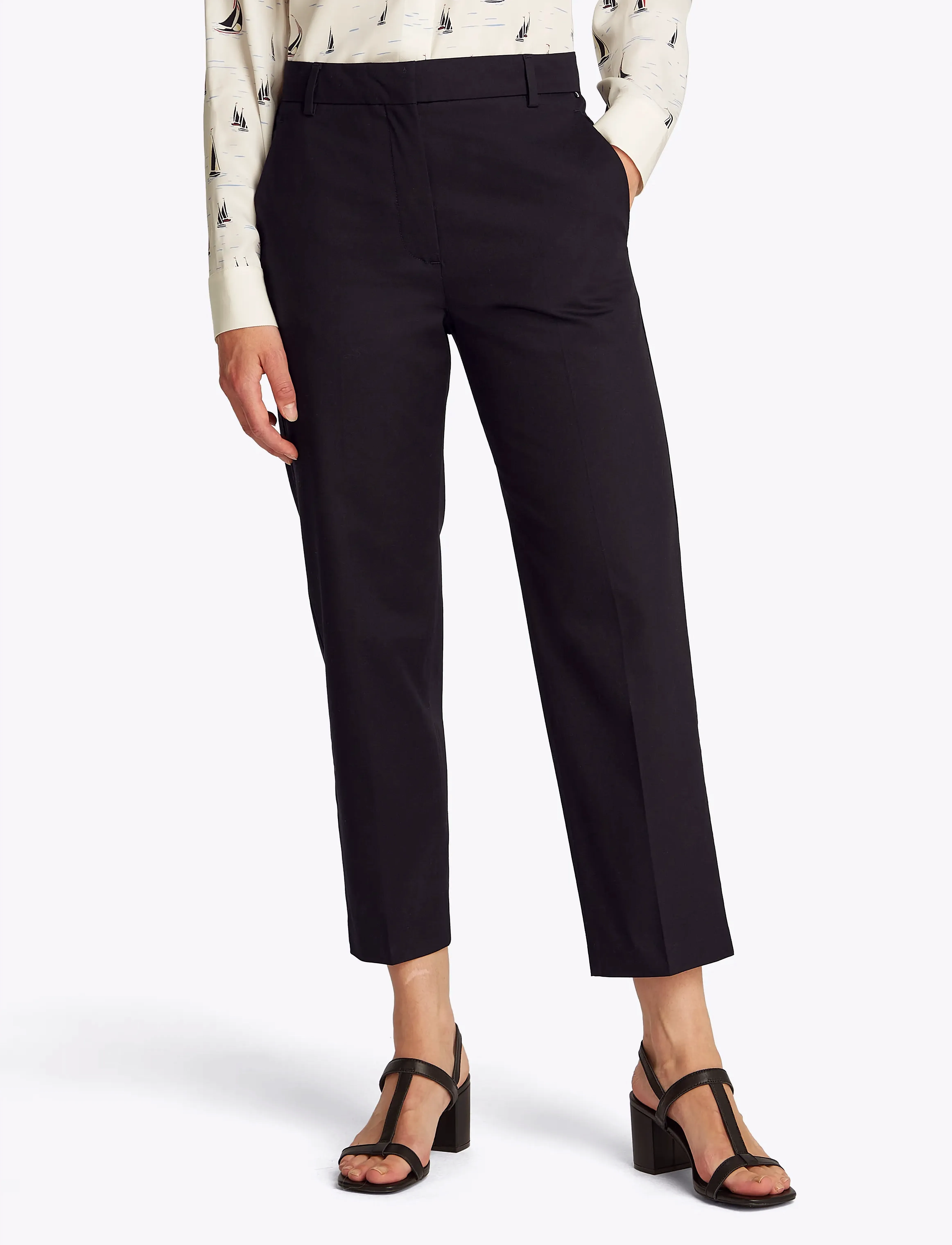 Tommy Hilfiger Co Slim Straight Chino, 36, Black, Bukser > Chinos, Dame