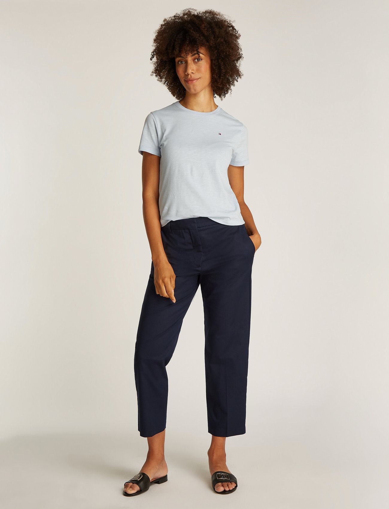 Tommy Hilfiger - CO SLIM STRAIGHT CHINO - chinos - dark night navy - 0