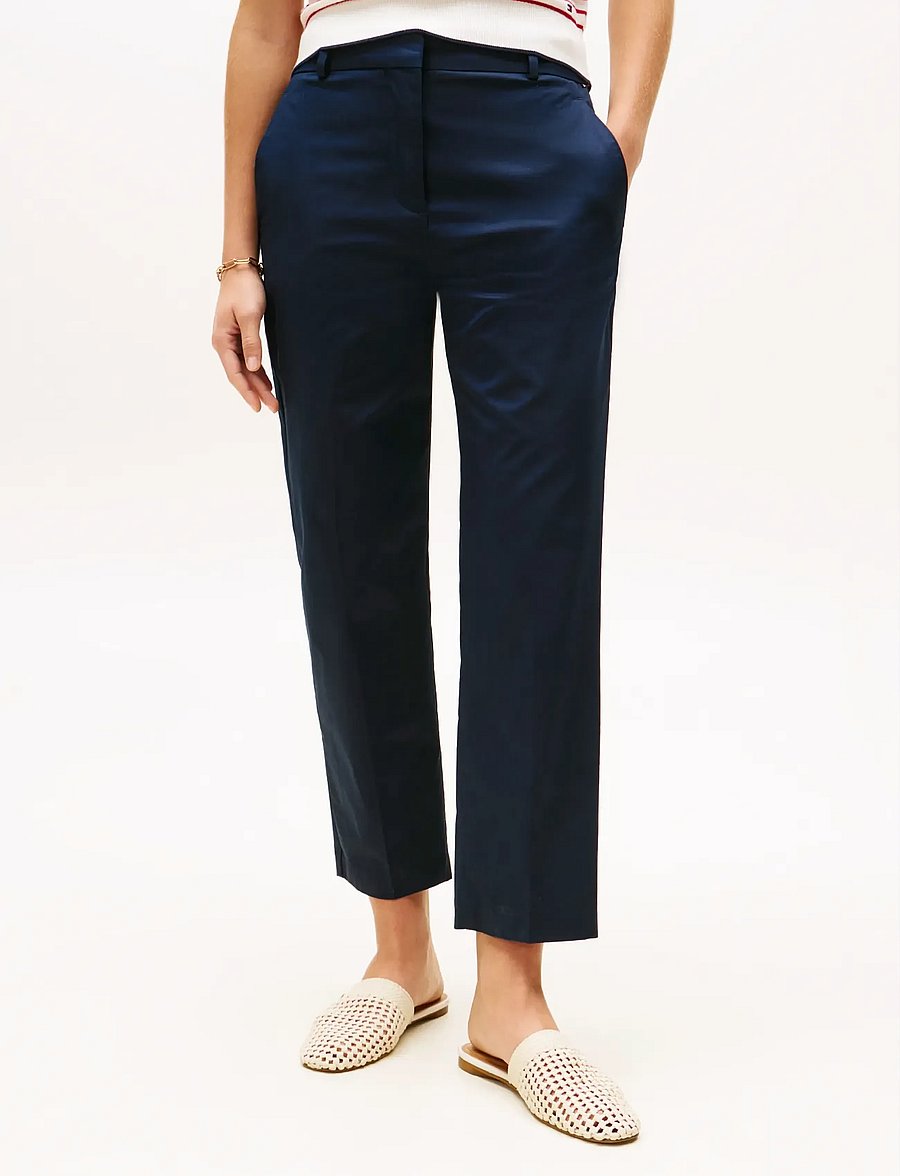 Tommy Hilfiger - CO SLIM STRAIGHT CHINO - chinos - dark night navy - 0